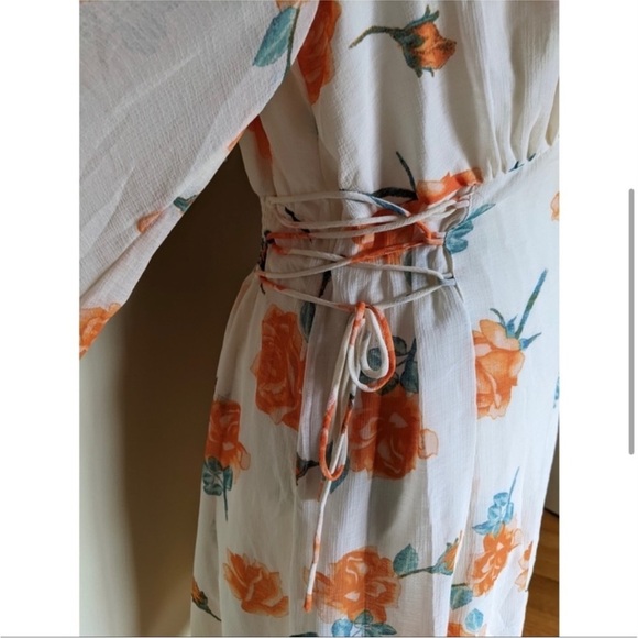Free People orange floral mini dress - Picture 8 of 13